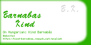 barnabas kind business card